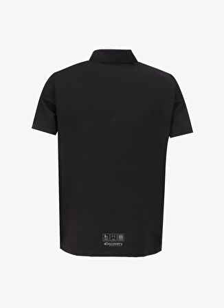 Discovery Expedition Siyah Erkek Relaxed   UV Apreli Polo T-Shirt D4SM-TST3244