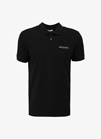 Discovery Expedition Siyah Erkek Polo Yaka Basic Polo T-Shirt D4SM-TST3283