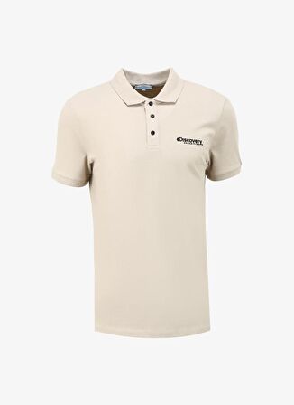 Discovery Expedition Bej Erkek Polo Yaka Basic Polo T-Shirt D4SM-TST3283