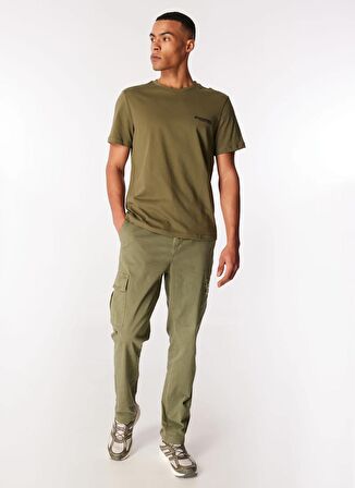 Discovery Expedition Haki Erkek Bisiklet Yaka T-Shirt D4SM-TST3294