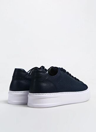 F By Fabrika Lacivert Erkek Deri Sneaker RUBENS