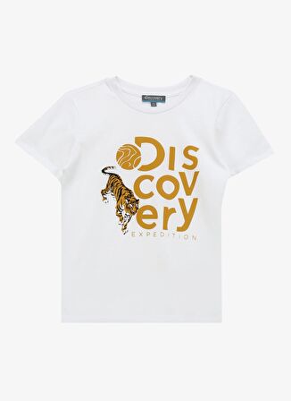 Baskılı Kırık Beyaz Unisex T-Shirt D4SU-TST 3303