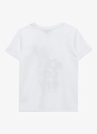 Baskılı Kırık Beyaz Unisex T-Shirt D4SU-TST 3302