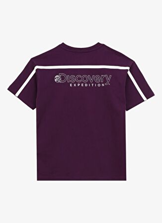 Baskılı Mor Erkek T-Shirt D4SB-TST3034