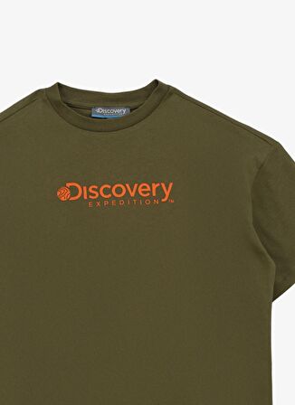 Discovery Expedition Baskılı Haki Erkek T-Shirt D4SB-TST3035