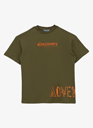Baskılı Haki Erkek T-Shirt D4SB-TST3035