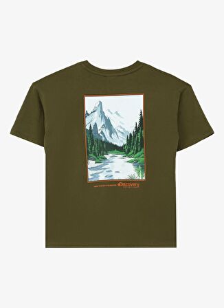 Baskılı Haki Erkek T-Shirt D4SB-TST3036