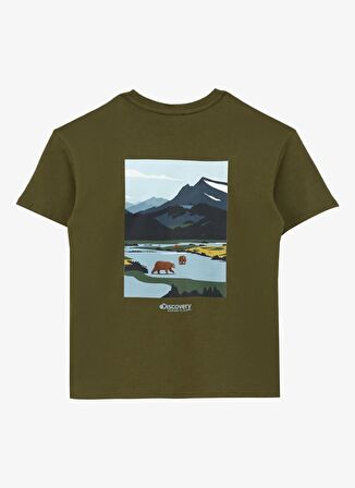 Baskılı Haki Erkek T-Shirt D4SB-TST3041