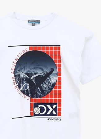 Baskılı Beyaz Erkek T-Shirt D4SB-TST3046