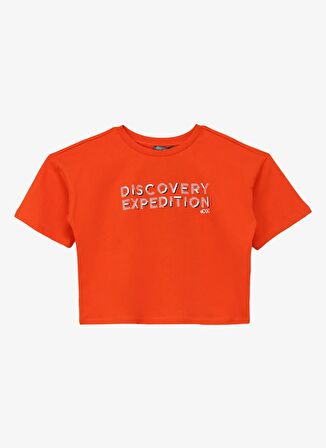 Baskılı Turuncu Kız Çocuk T-Shirt D4SG-TST3103
