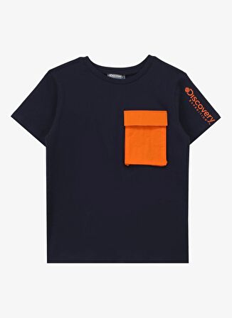 Baskılı Lacivert Erkek T-Shirt D4SB-TST3032