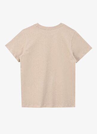 Baskılı Bej Erkek Çocuk  T-Shirt D4SB-TST3039