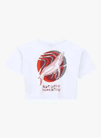 Baskılı Beyaz Kız Çocuk T-Shirt D4SG-TST3103