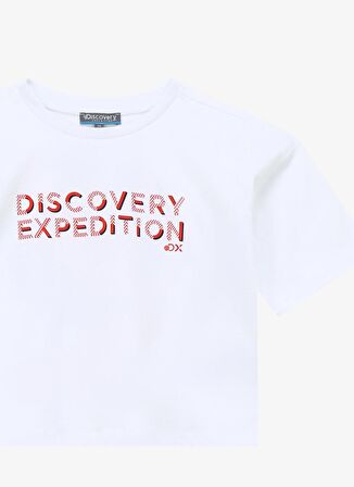 Baskılı Beyaz Kız Çocuk T-Shirt D4SG-TST3103