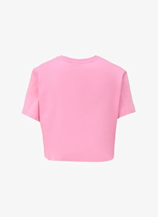 Barbie Bisiklet Yaka Baskılı Pembe Kadın T-Shirt BRB4SL-TST6059