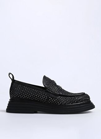 Laura Bellariva Siyah Kadın Deri Loafer P9061R-16