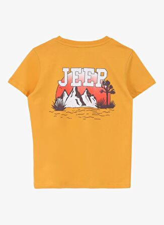 Jeep Hardal Erkek Çocuk Bisiklet Yaka Relaxed Baskılı T-Shirt C4SB-TST4020