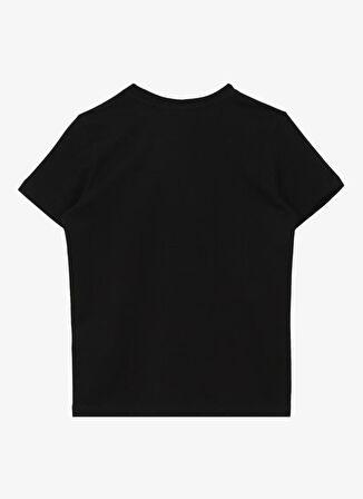 Jeep Siyah Erkek Çocuk Bisiklet Yaka Relaxed Baskılı T-Shirt C4SB-TST4091