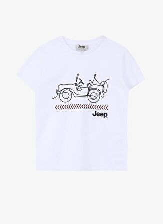 Jeep Baskılı Ekru Erkek Çocuk T-Shirt C4SB-TST4030