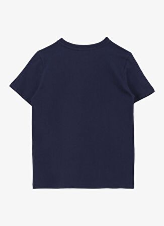 Jeep Lacivert Erkek Çocuk Bisiklet Yaka Relaxed Baskılı T-Shirt C4SB-TST4099