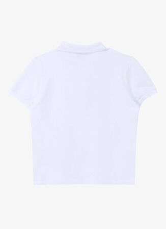 Jeep Ekru Kız Çocuk Polo Yaka Relaxed Baskılı T-Shirt C4SG-TST4119