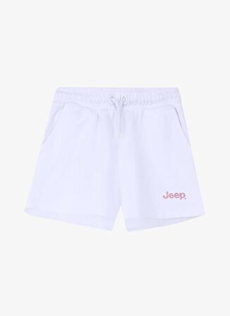 Jeep Ekru Kız Çocuk Relaxed Baskılı Şort C4SG-SHT7033