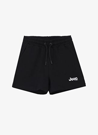 Jeep Siyah Kız Çocuk Relaxed Baskılı Şort C4SG-SHT7033