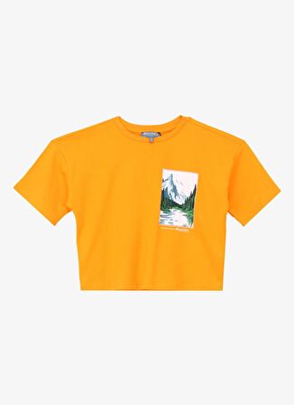 Baskılı Somon Kız Çocuk T-Shirt D4SG-TST3109