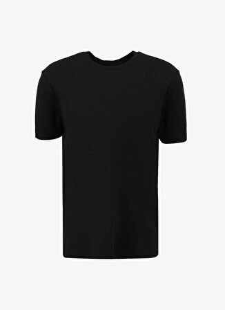 Fabrika Siyah Erkek Bisiklet Yaka Relaxed T-Shirt F4SM-TST 2847