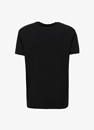 Fabrika Siyah Erkek Bisiklet Yaka Relaxed T-Shirt F4SM-TST 2847