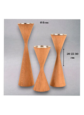 Mumluk 8x25 cm KUM SAATİ ŞAMDANLIK SET
