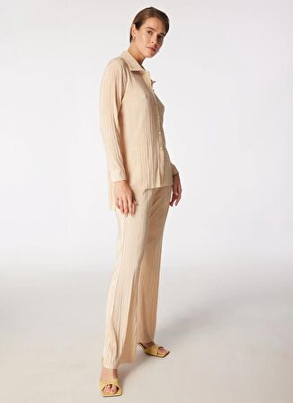 People By Fabrika Rahat Gömlek Yaka Düz Taş Kadın Gömlek SPBF4SL-GML5591