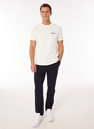People By Fabrika Bisiklet Yaka Baskılı Ekru Erkek T-Shirt PBF4SM-TST5065