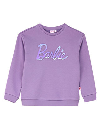 Barbie Baskılı Kadın Lila Sweatshırt BRB4WG-SWT6036