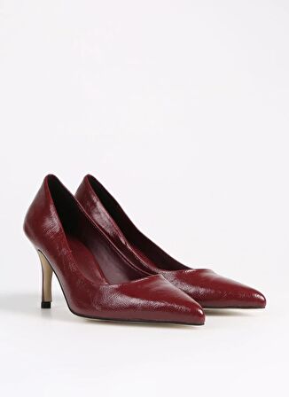 Fabrika Bordo Kadın Topuklu Ayakkabı PRILLY