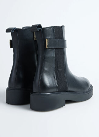 Fabrika Siyah Kadın Deri Bot D-DAVINIA