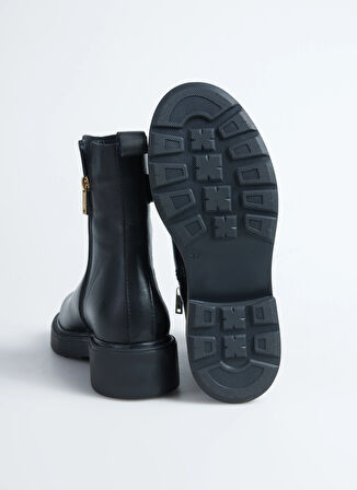 Fabrika Siyah Kadın Deri Bot D-DAVINIA