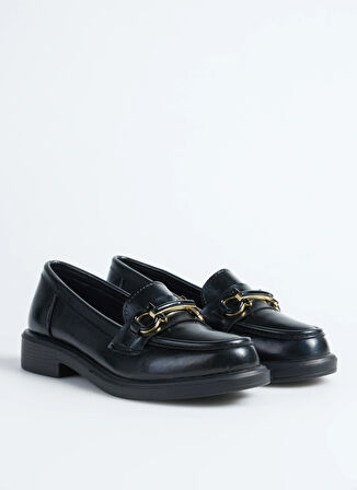 Fabrika Rugan Siyah Kadın Loafer FALLON