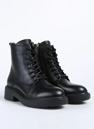 Fabrika Siyah Kadın Deri Bot D-DALY