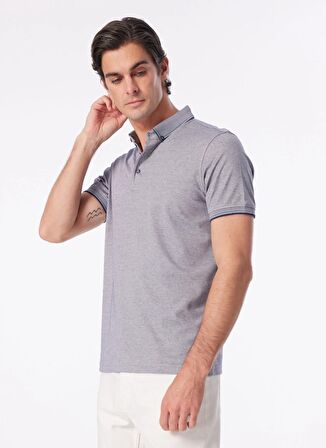 Düz Açık Lacivert Erkek Polo T-Shirt SPBF4SM-TST5082