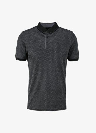 Jakarlı Siyah Erkek Polo T-Shirt SPBF4SM-TST5083