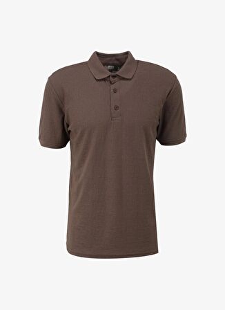 Jakarlı Kahve Erkek Polo T-Shirt SPBF4SM-TST 5086