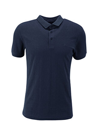 Fabrika Jakarlı Lacivert Erkek Polo T-Shirt F4SM-TST 0939