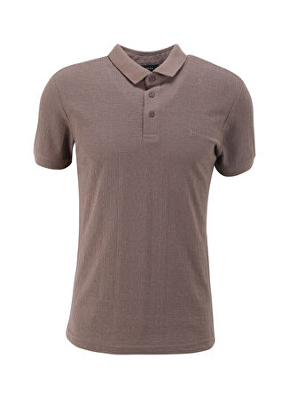 Fabrika Jakarlı Kahve Erkek Polo T-Shirt F4SM-TST 0939