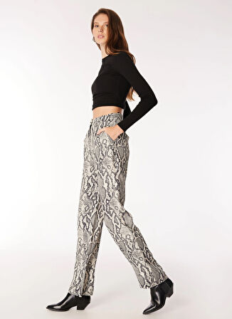 Fabrika Normal Bel Dökümlü Çok Renkli Kadın Pantolon F4WL-PNT0326