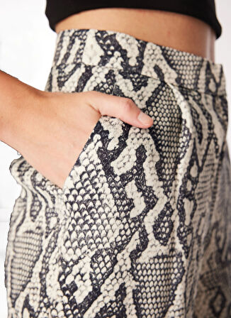 Fabrika Normal Bel Dökümlü Çok Renkli Kadın Pantolon F4WL-PNT0326