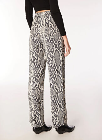 Fabrika Normal Bel Dökümlü Çok Renkli Kadın Pantolon F4WL-PNT0326