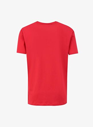 Bisiklet Yaka Baskılı Kırmızı Erkek T-Shirt PBF4SM-TST5074