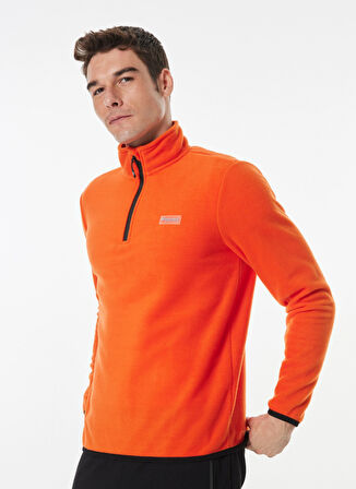 Discovery Expedition Düz Turuncu Erkek Polar Sweatshırt D4WM-SWT3993