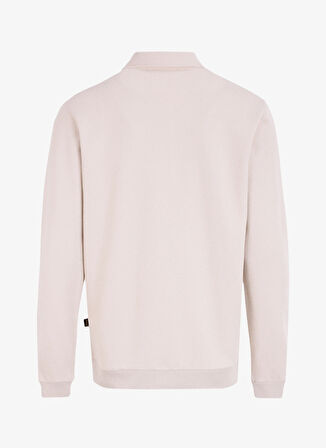 Jeep Polo Yaka Baskılı Bej Erkek Sweatshırt C4WM-SWT4247